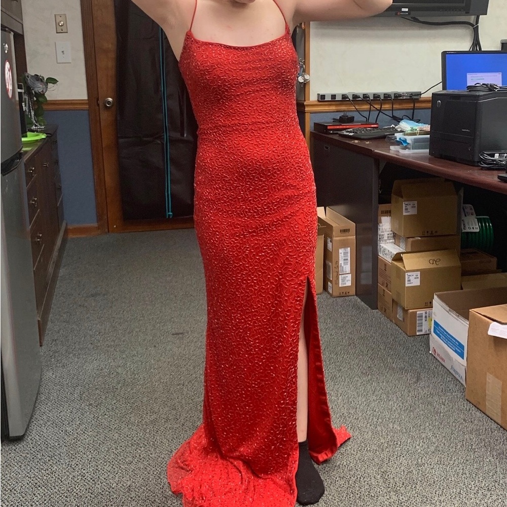 Prima Vera Red Prom Dress